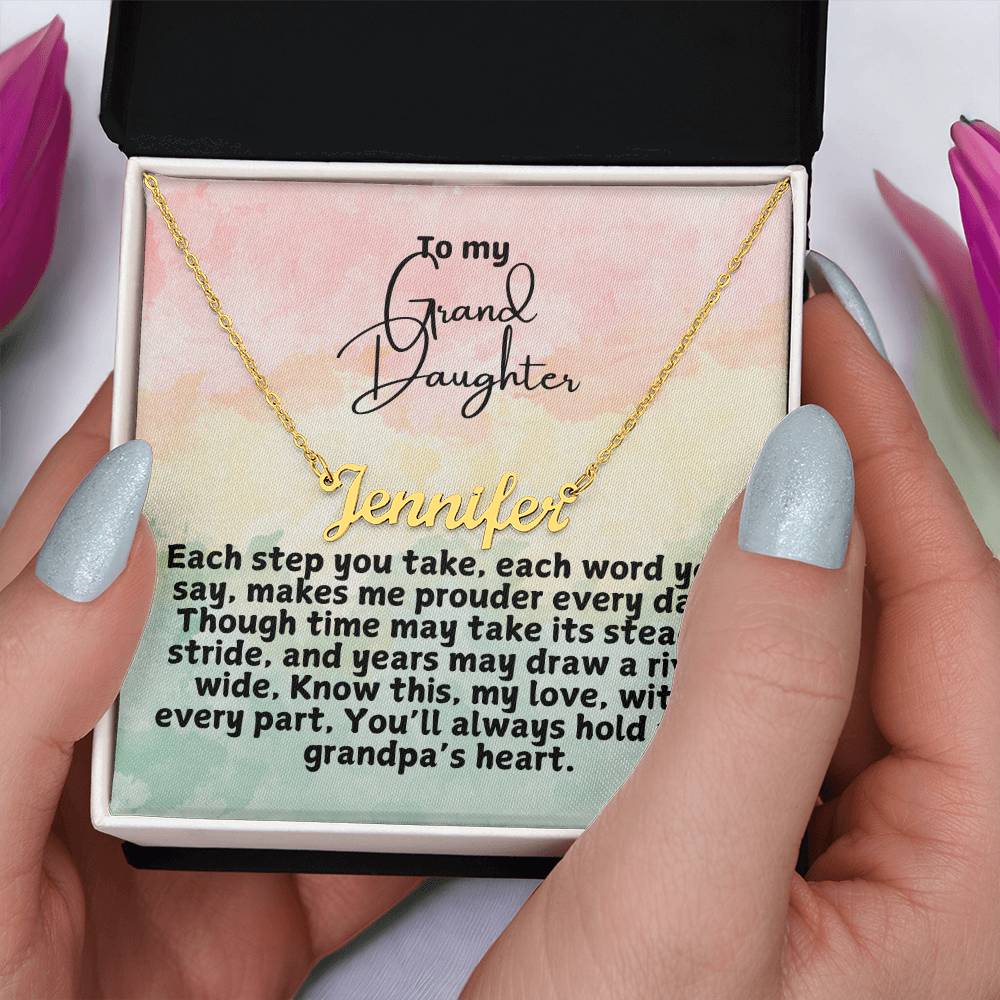 ShineOn Fulfillment Jewelry Grandpa's Heart - Custom Name