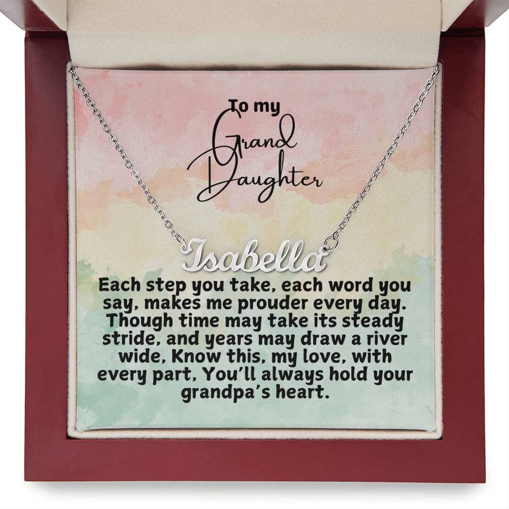 ShineOn Fulfillment Jewelry Grandpa's Heart - Custom Name